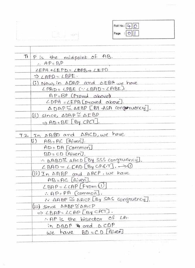 Answer sheet roll 40